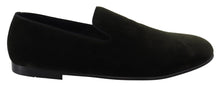 Load image into Gallery viewer, Dolce &amp; Gabbana Green Velvet Slip On Mens Loafers Shoes
