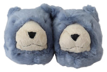 Load image into Gallery viewer, Dolce &amp; Gabbana Blue Teddy Bear Slippers Sandals Shoes
