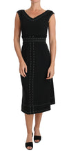 Load image into Gallery viewer, Dolce &amp; Gabbana Elegant Black Sheath Wool Dress
