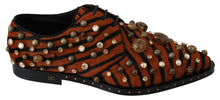 Load image into Gallery viewer, Dolce &amp; Gabbana Tiger Pattern Crystal Embellished Flats
