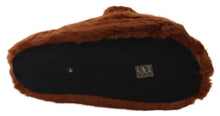 Load image into Gallery viewer, Dolce &amp; Gabbana Teddy Bear Embellished Brown Loafers
