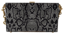 Load image into Gallery viewer, Dolce &amp; Gabbana Gray Resin Dolce Box Clutch with Gold Details
