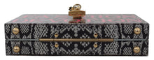 Load image into Gallery viewer, Dolce &amp; Gabbana Gray Resin Dolce Box Clutch with Gold Details
