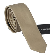 Load image into Gallery viewer, Dolce &amp; Gabbana Elegant Light Brown Silk Tie
