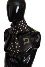 Load image into Gallery viewer, Dolce &amp; Gabbana Brown White Polka Dots Shawl Warm Neck Wrap Scarf
