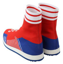 Load image into Gallery viewer, Dolce &amp; Gabbana Blue Red Sorrento Logo Sneakers Socks Shoes
