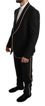 Load image into Gallery viewer, Dolce &amp; Gabbana Elegant Black Silk-Blend 3 Piece Suit
