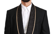 Load image into Gallery viewer, Dolce &amp; Gabbana Elegant Black Silk-Blend 3 Piece Suit
