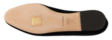 Load image into Gallery viewer, Dolce &amp; Gabbana Black DG Sacred Heart Patch Slip On Flat Shoes
