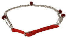 Load image into Gallery viewer, Dolce &amp; Gabbana Elegant Floral Rose Waist Belt in Vibrant Red
