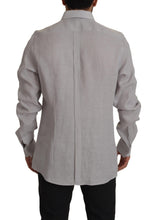 Load image into Gallery viewer, Dolce &amp; Gabbana Elegant Grey Slim Fit Linen Shirt
