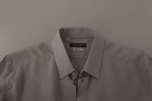 Load image into Gallery viewer, Dolce &amp; Gabbana Elegant Grey Slim Fit Linen Shirt
