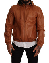 Load image into Gallery viewer, Dolce &amp; Gabbana Elegant Brown Leather Bomber Jacket
