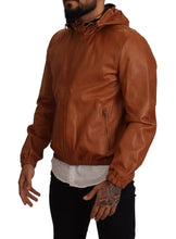 Load image into Gallery viewer, Dolce &amp; Gabbana Elegant Brown Leather Bomber Jacket
