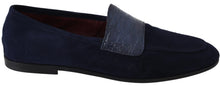 Load image into Gallery viewer, Dolce &amp; Gabbana Elegant Blue Suede Leather Loafers
