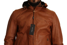 Load image into Gallery viewer, Dolce &amp; Gabbana Elegant Brown Leather Bomber Jacket
