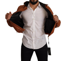 Load image into Gallery viewer, Dolce &amp; Gabbana Elegant Brown Leather Bomber Jacket
