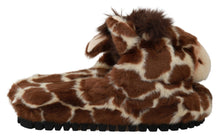 Load image into Gallery viewer, Dolce &amp; Gabbana Elegant Giraffe Pattern Slides for Sophisticated Comfort
