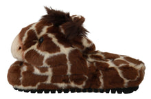 Load image into Gallery viewer, Dolce &amp; Gabbana Elegant Giraffe Pattern Slides for Sophisticated Comfort
