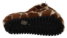 Load image into Gallery viewer, Dolce &amp; Gabbana Elegant Giraffe Pattern Slides for Sophisticated Comfort
