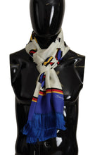 Load image into Gallery viewer, Dolce &amp; Gabbana Multicolor Fish Printed Shawl Neck Wrap Fringe Scarf
