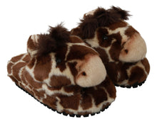 Load image into Gallery viewer, Dolce &amp; Gabbana Elegant Giraffe Pattern Slides for Sophisticated Comfort
