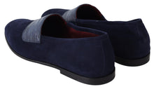 Load image into Gallery viewer, Dolce &amp; Gabbana Elegant Blue Suede Leather Loafers
