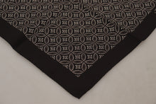 Load image into Gallery viewer, Dolce &amp; Gabbana Black Patterned DG Printed Square Handkerchief Scarf
