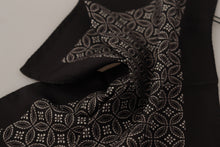 Load image into Gallery viewer, Dolce &amp; Gabbana Black Patterned DG Printed Square Handkerchief Scarf
