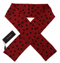 Load image into Gallery viewer, Dolce &amp; Gabbana Elegant Silk Men&#39;s Scarf in Black &amp; Red
