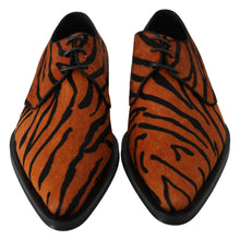 Load image into Gallery viewer, Dolce &amp; Gabbana Tiger Pattern Dress Shoes with Pony Hair
