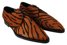 Load image into Gallery viewer, Dolce &amp; Gabbana Tiger Pattern Dress Shoes with Pony Hair
