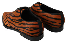 Load image into Gallery viewer, Dolce &amp; Gabbana Tiger Pattern Dress Shoes with Pony Hair
