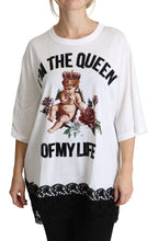 Load image into Gallery viewer, Dolce &amp; Gabbana White Angel Print Cotton Round Neck Shirt Tops
