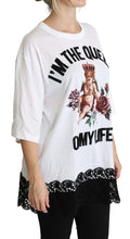 Load image into Gallery viewer, Dolce &amp; Gabbana White Angel Print Cotton Round Neck Shirt Tops
