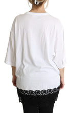Load image into Gallery viewer, Dolce &amp; Gabbana White Angel Print Cotton Round Neck Shirt Tops
