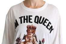 Load image into Gallery viewer, Dolce &amp; Gabbana White Angel Print Cotton Round Neck Shirt Tops
