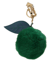 Load image into Gallery viewer, Dolce &amp; Gabbana Elegant Tricolor Fur Ball Keychain
