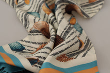 Load image into Gallery viewer, Dolce &amp; Gabbana Multicolor Seashells DG Print Silk Shawl Fringe Scarf
