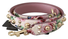 Load image into Gallery viewer, Dolce &amp; Gabbana Chic Floral Pink Leather Shoulder Strap
