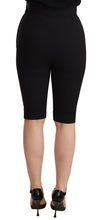 Load image into Gallery viewer, Dolce &amp; Gabbana Black Wool Stretch Slim Fit High Waist Shorts
