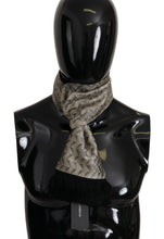 Load image into Gallery viewer, Dolce &amp; Gabbana Black Grey Geometric Patterned Shawl Fringe
