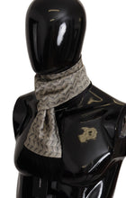 Load image into Gallery viewer, Dolce &amp; Gabbana Black Grey Geometric Patterned Shawl Fringe
