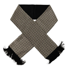 Load image into Gallery viewer, Dolce &amp; Gabbana Black Grey Geometric Patterned Shawl Fringe

