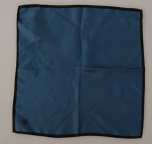 Load image into Gallery viewer, Dolce &amp; Gabbana Black Blue DG Crown Printed Square Handkerchief Scarf
