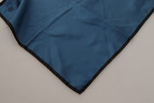 Load image into Gallery viewer, Dolce &amp; Gabbana Black Blue DG Crown Printed Square Handkerchief Scarf
