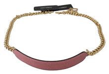 Load image into Gallery viewer, Dolce &amp; Gabbana Elegant Pink Gold Leather Shoulder Strap
