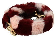 Load image into Gallery viewer, Dolce &amp; Gabbana Pink Red Lapin Fur Accessory Shoulder Strap
