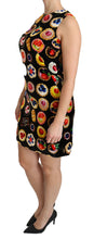 Load image into Gallery viewer, Dolce &amp; Gabbana Chic Black Desserts Print Shift Mini Dress
