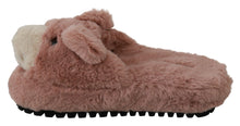 Load image into Gallery viewer, Dolce &amp; Gabbana Chic Pink Bear House Slippers by D&amp;G
